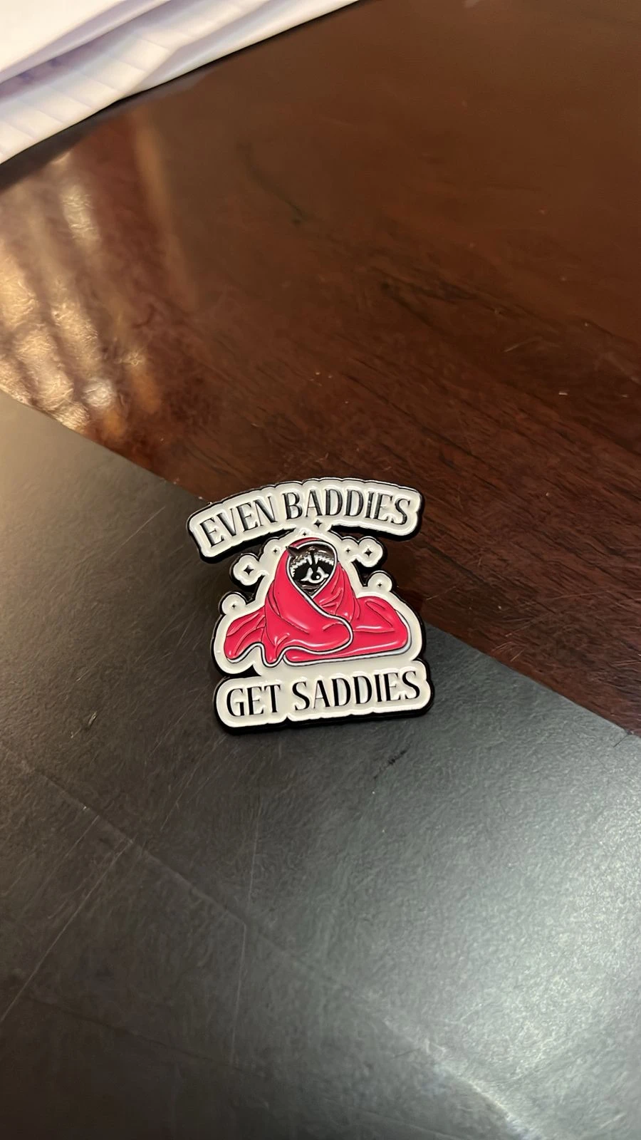 Sad Baddie Enamel Pin